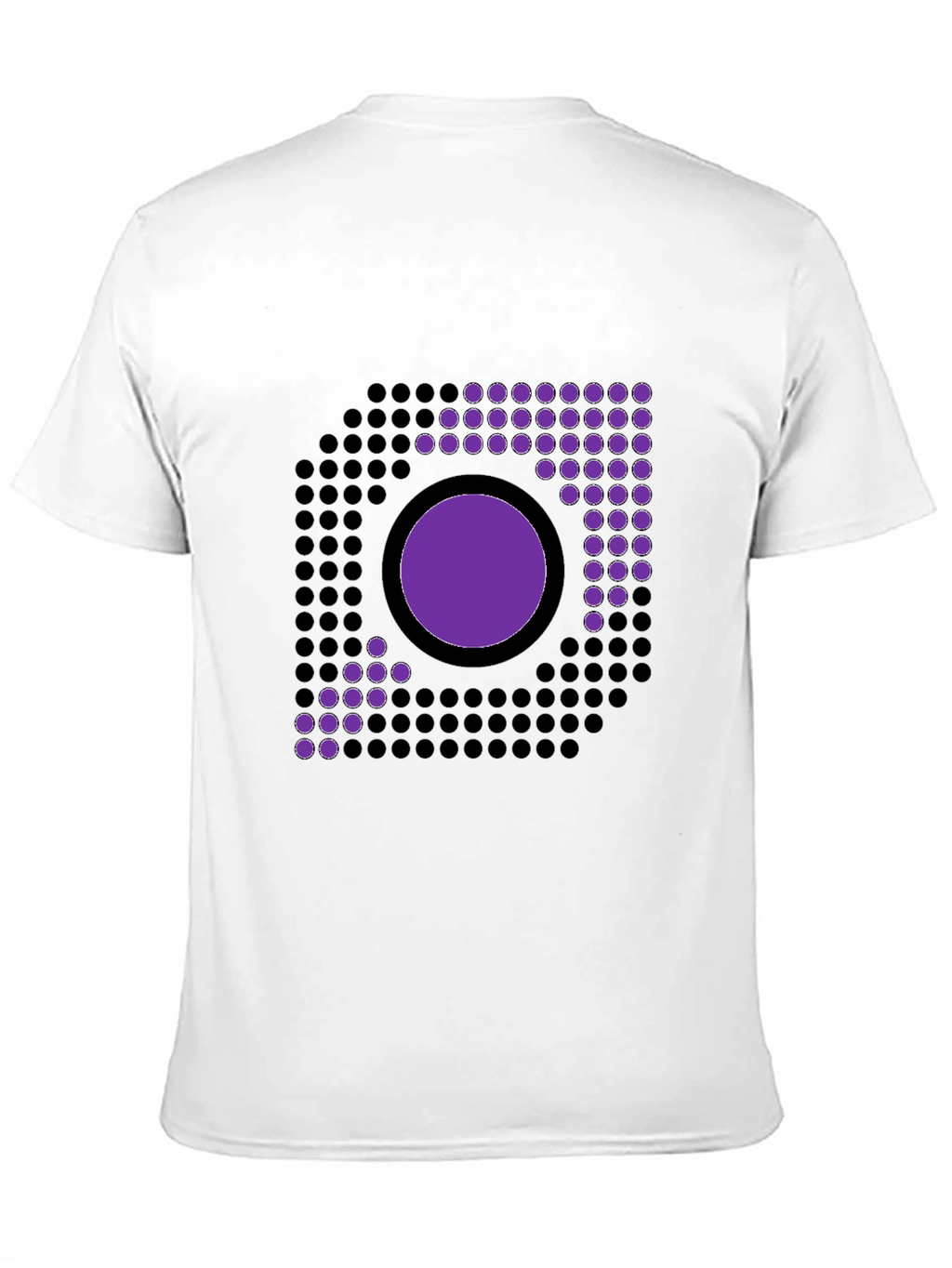 Geometric Circle Design Black T-Shirt