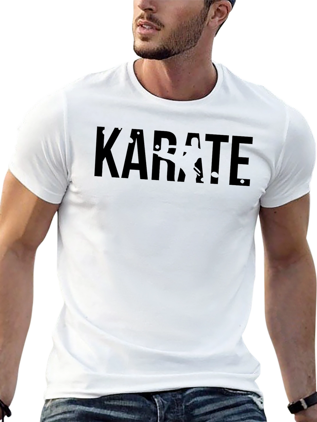 Karate Kick Graphic T-Shirt - Black
