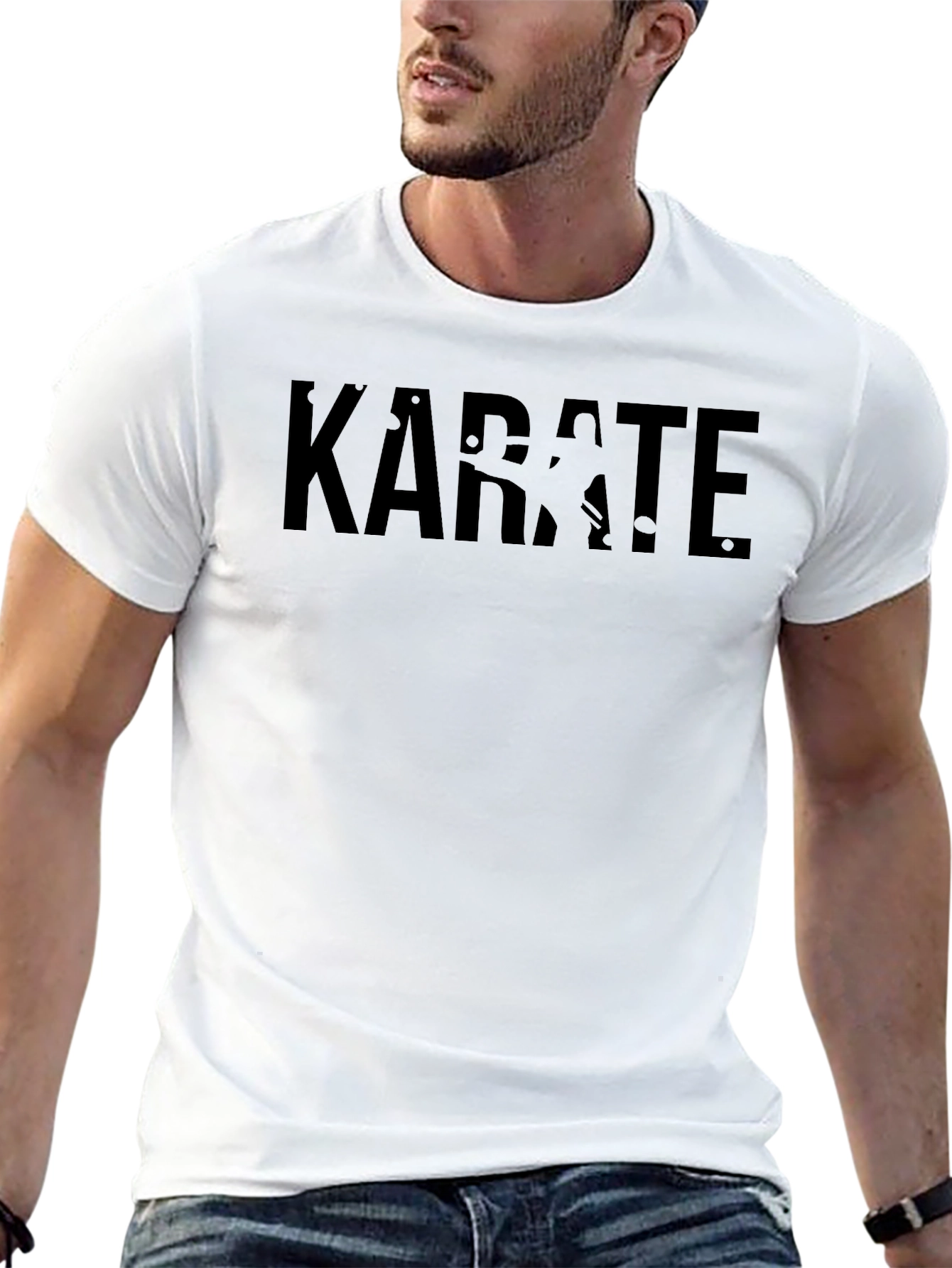 Karate Kick Graphic T-Shirt - Black