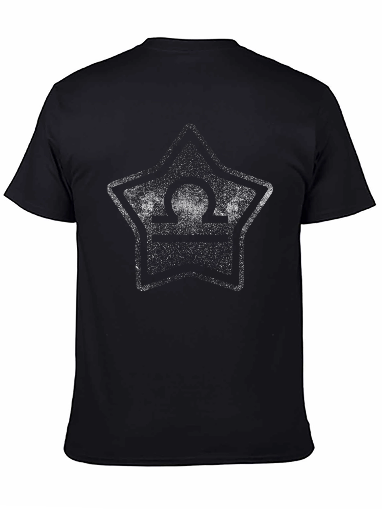 Libra Zodiac Star Sign Distressed Graphic T-Shirt