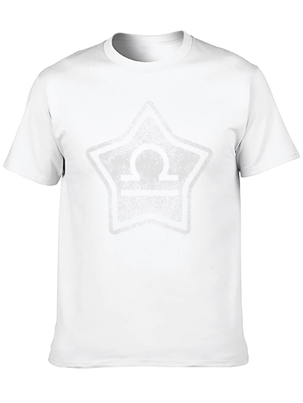 Libra Zodiac Star Sign Distressed Graphic T-Shirt