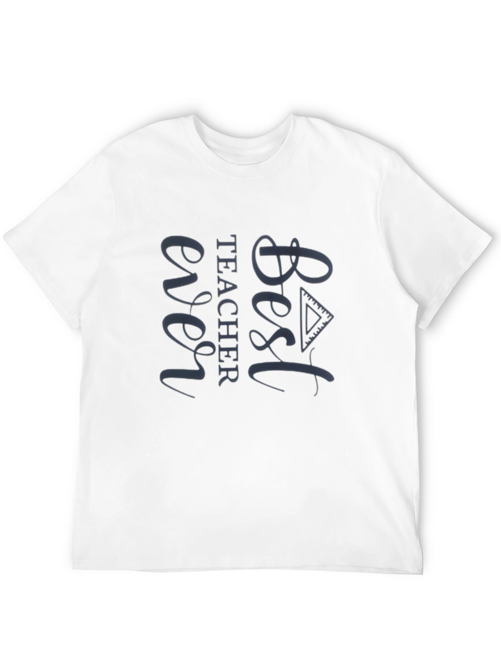 Best Teacher Ever Graphic Tee - Black Casual T-Shirt