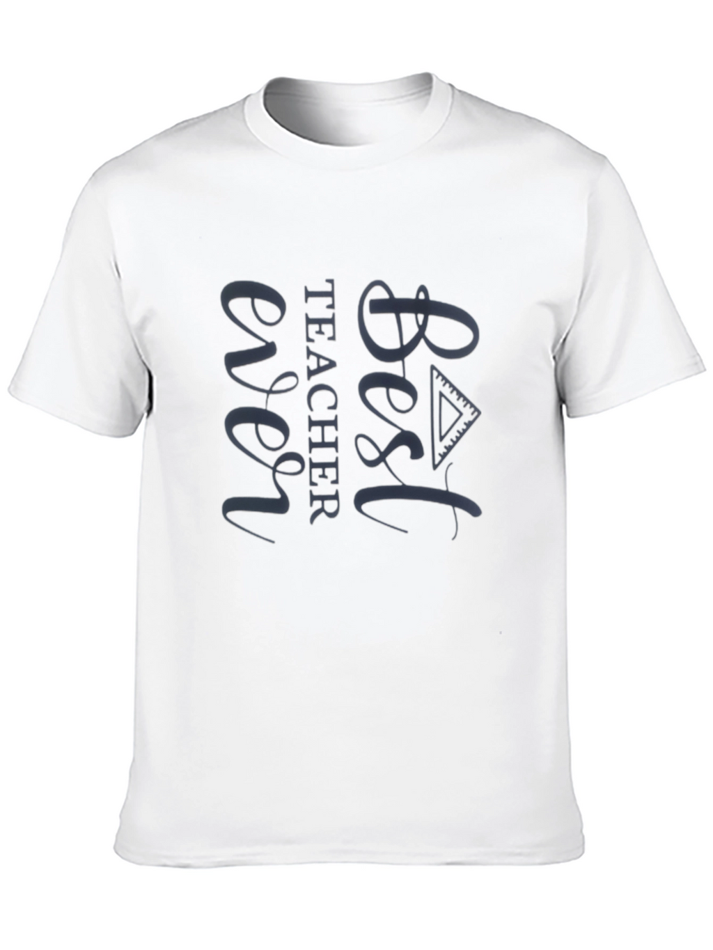 Best Teacher Ever Graphic Tee - Black Casual T-Shirt