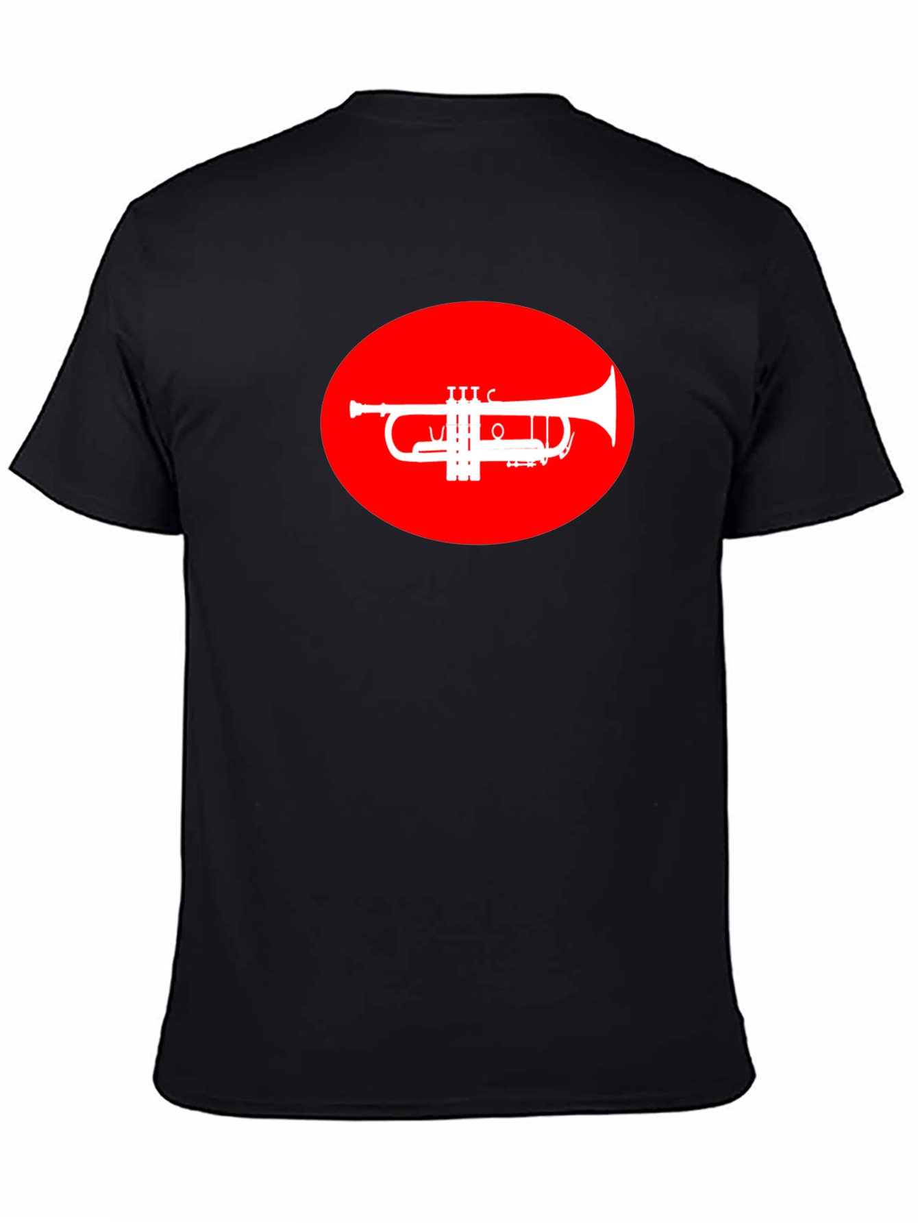 Trumpet Graphic Tee - Red Oval Design
