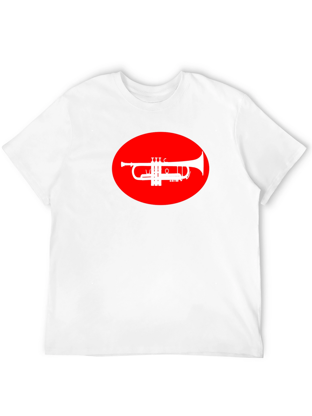 Trumpet Graphic Tee - Red Oval Design