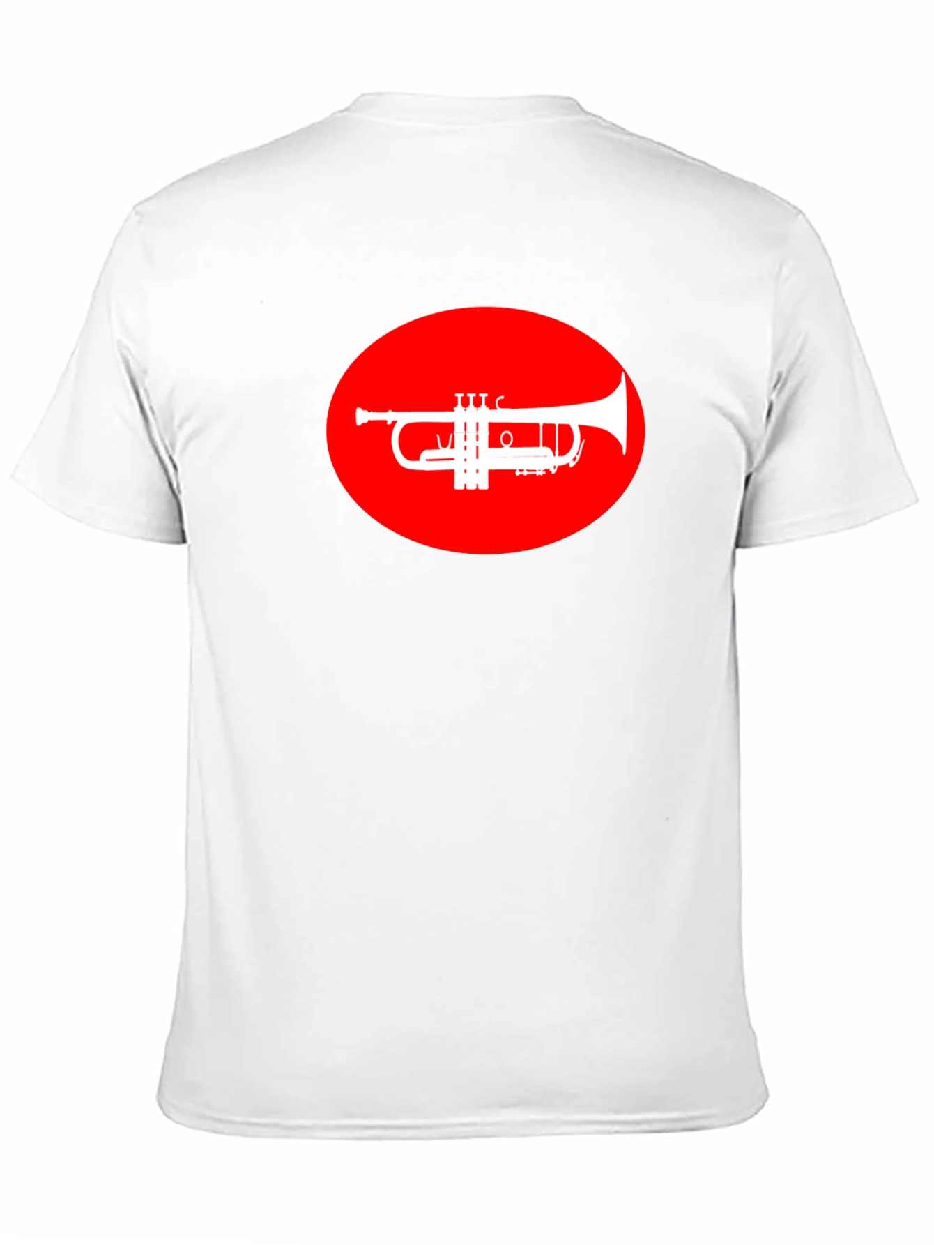 Trumpet Graphic Tee - Red Oval Design