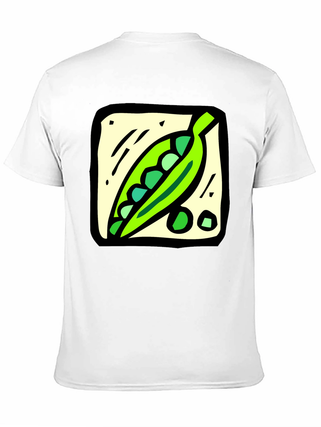 Pea Pod Graphic Tee - Black Cotton T-Shirt