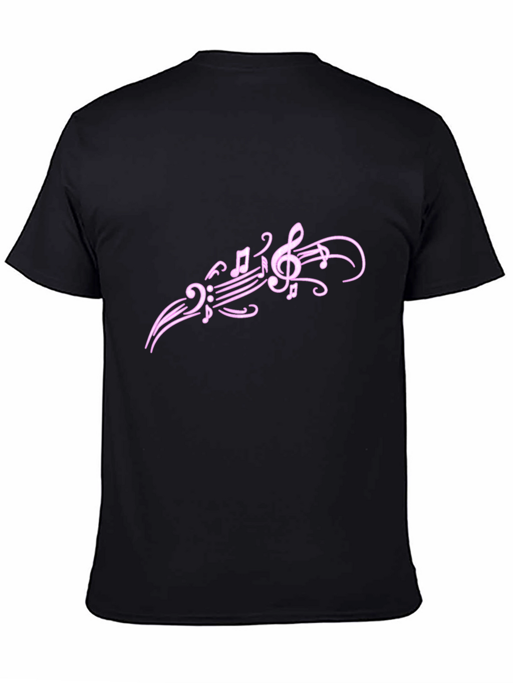 Musical Note Graphic Tee - Trendy Black T-Shirt