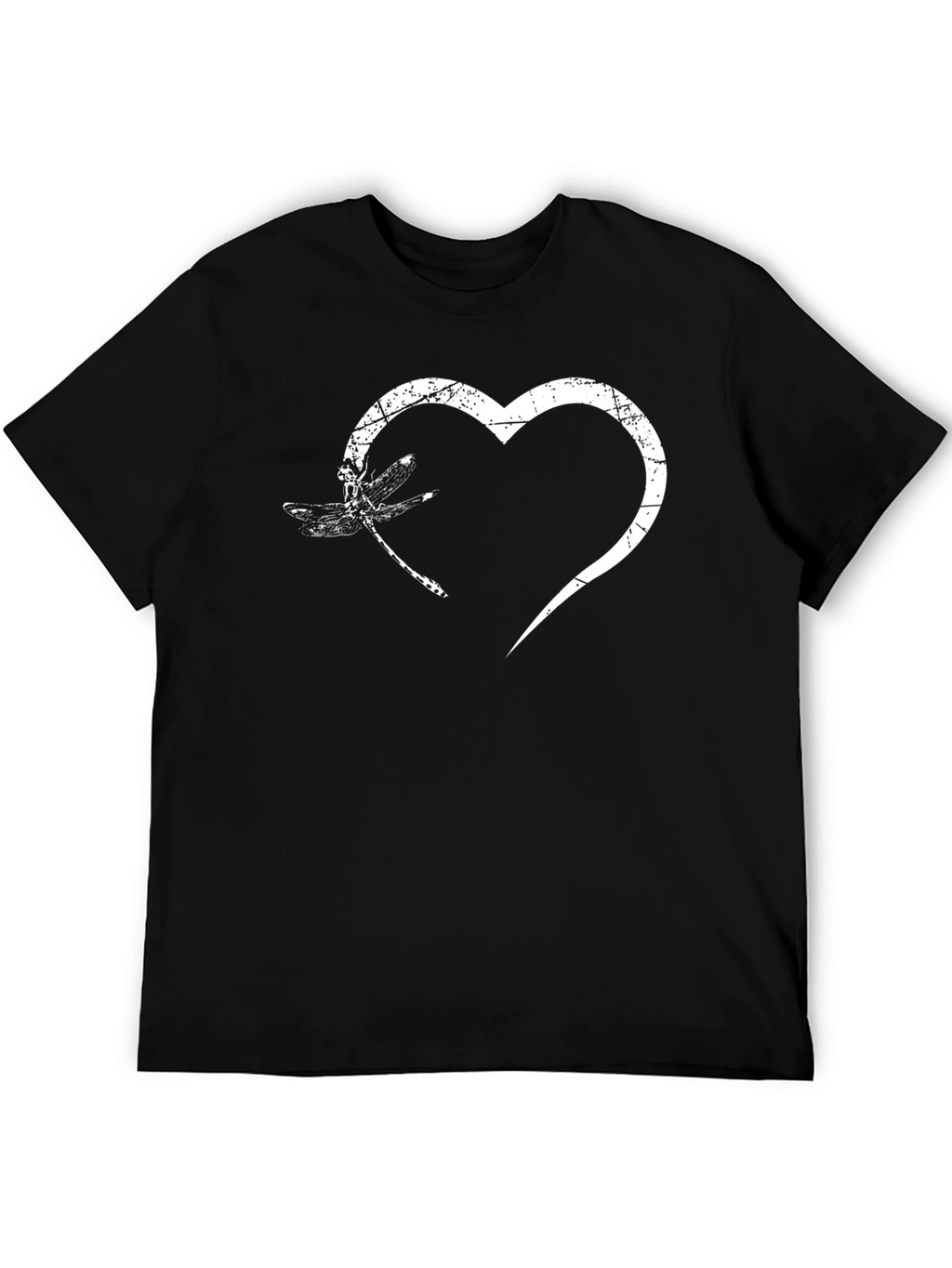 Dragonfly Heart Graphic Tee - Unisex Black T-Shirt