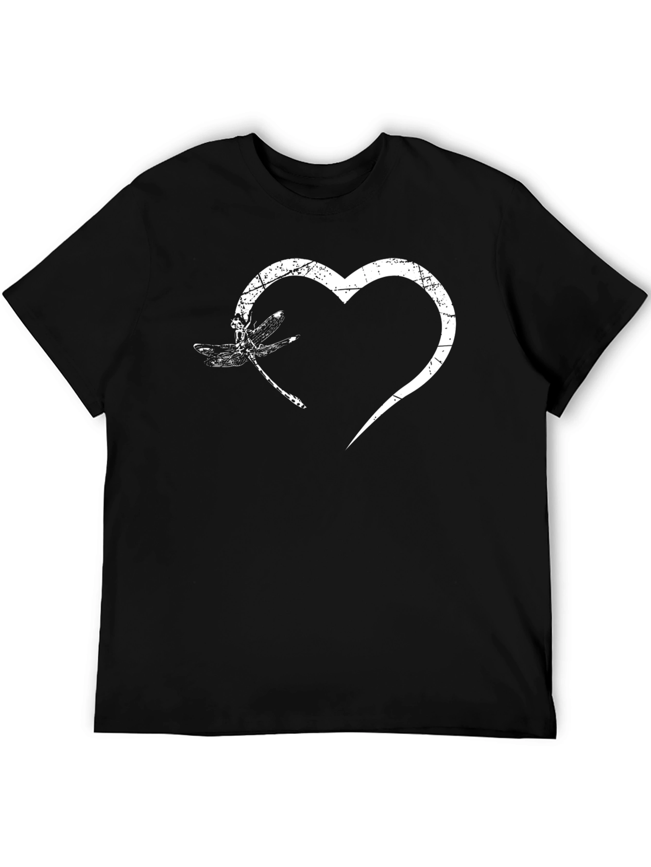 Dragonfly Heart Graphic Tee - Unisex Black T-Shirt