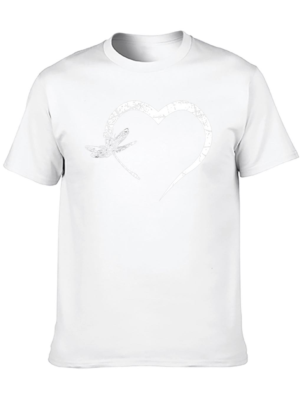Dragonfly Heart Graphic Tee - Unisex Black T-Shirt