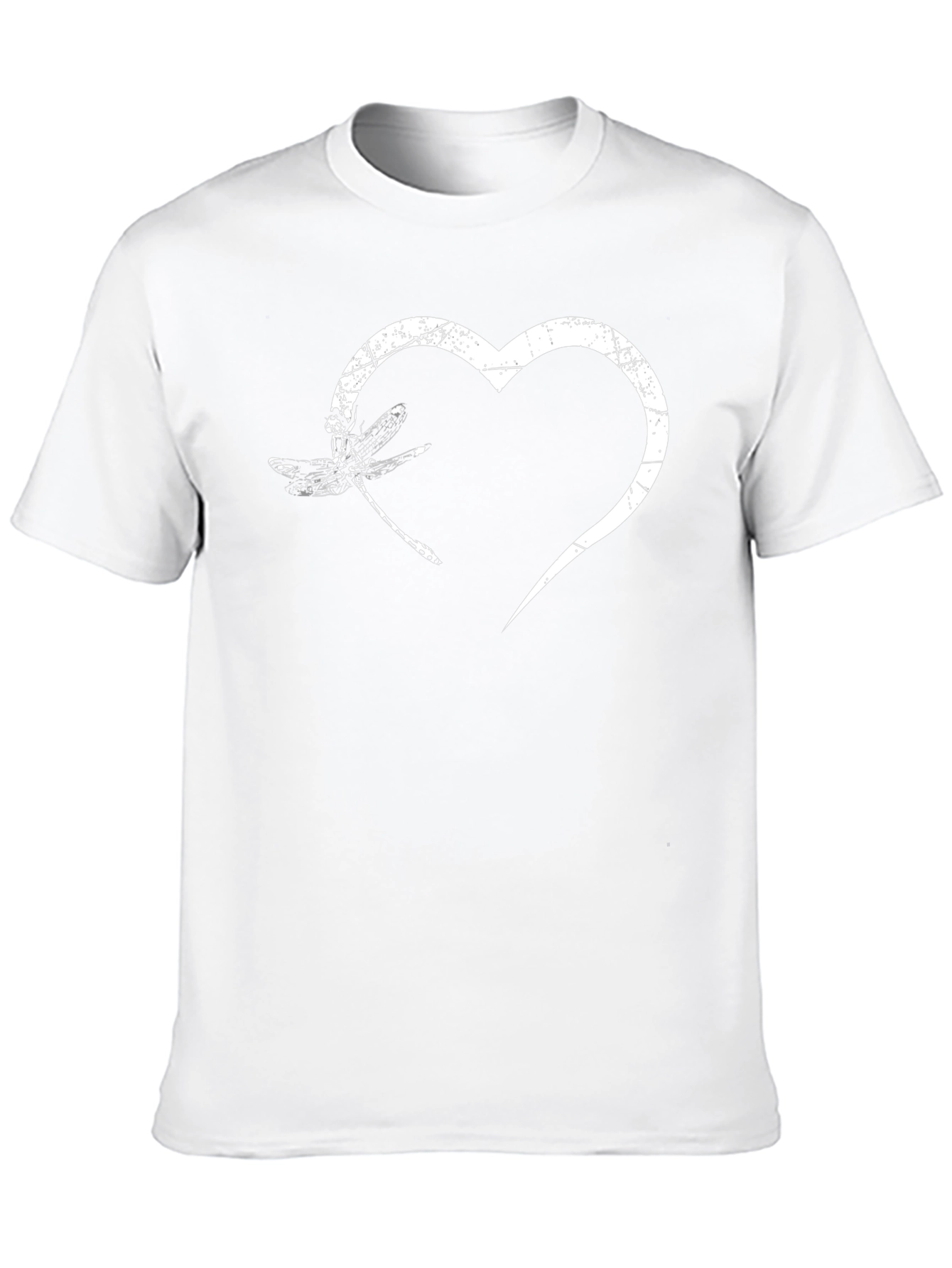 Dragonfly Heart Graphic Tee - Unisex Black T-Shirt