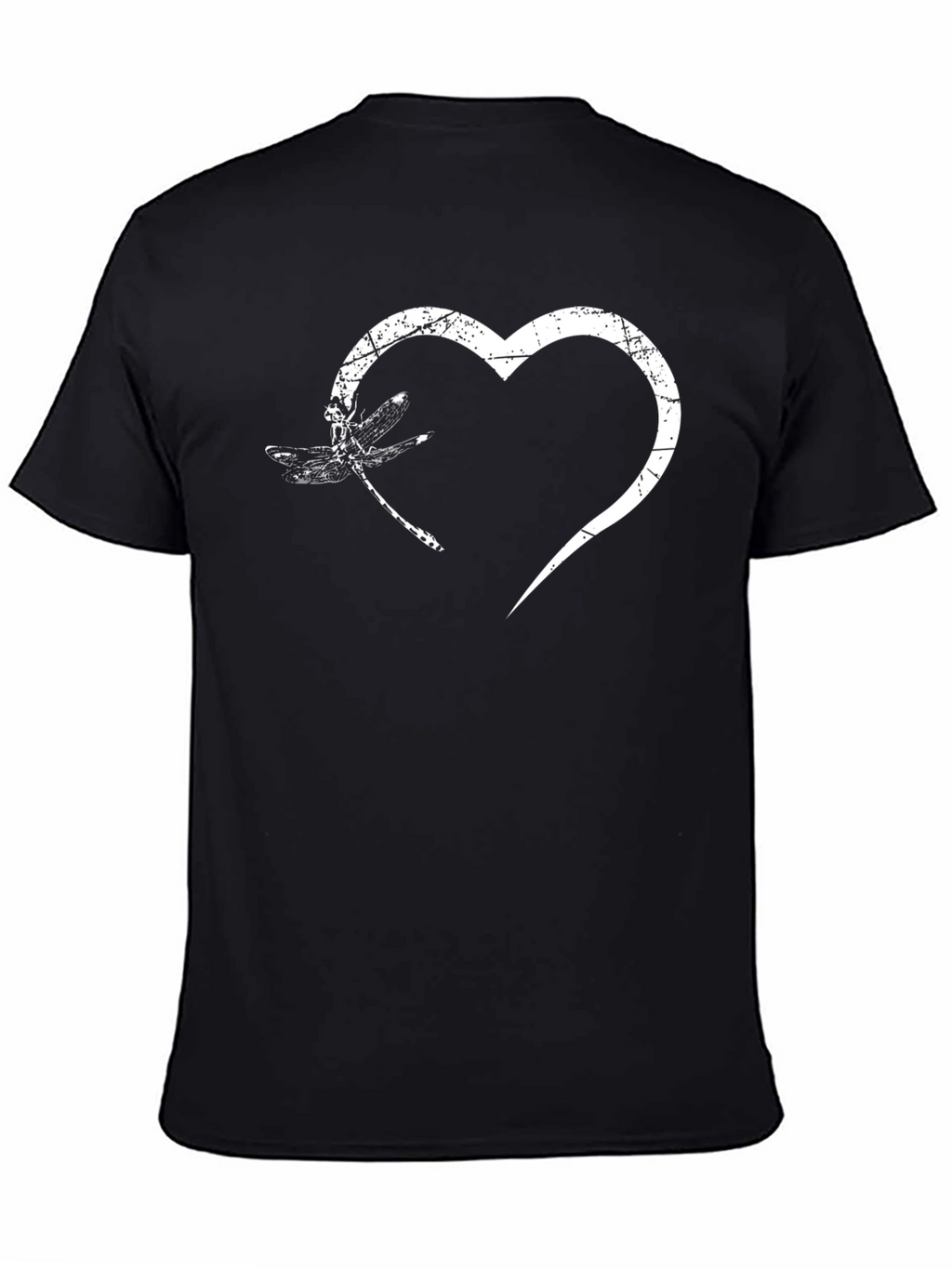 Dragonfly Heart Graphic Tee - Unisex Black T-Shirt