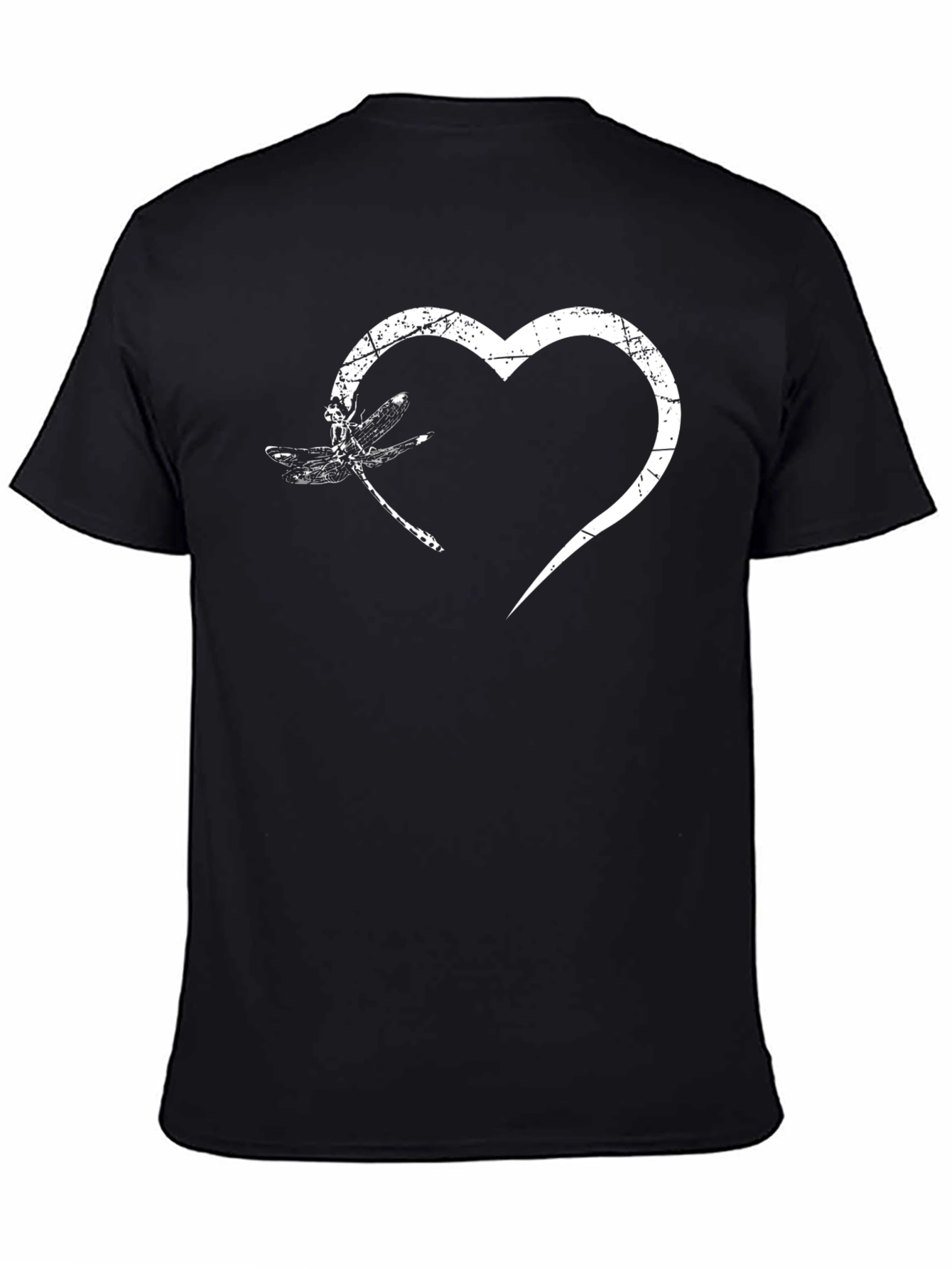 Dragonfly Heart Graphic Tee - Unisex Black T-Shirt
