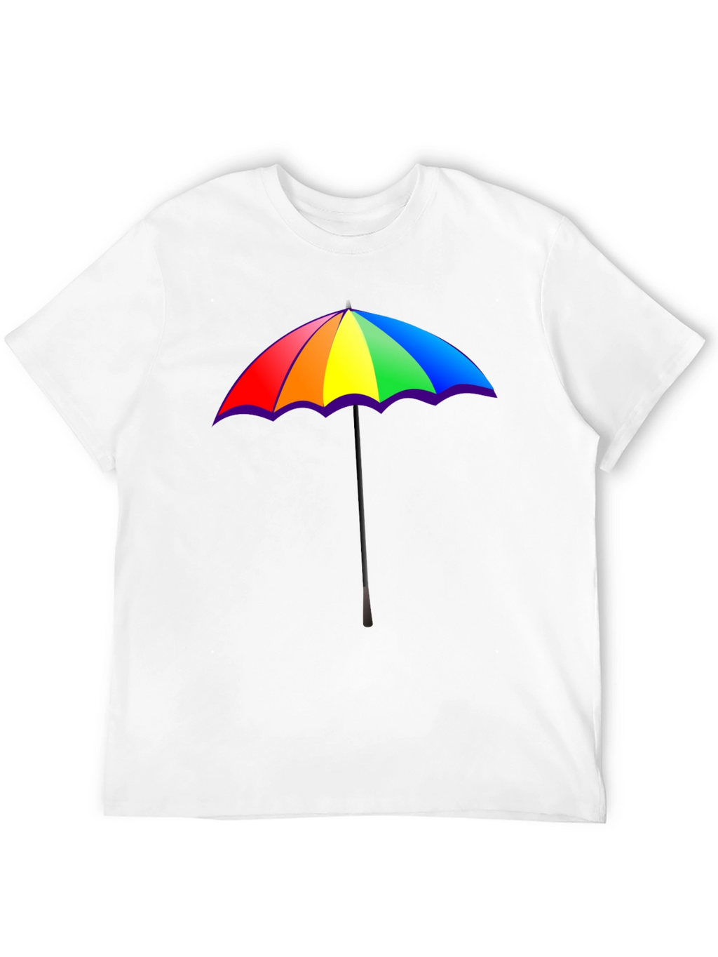 Rainbow Umbrella Graphic T-Shirt - Pride Fashion Tee