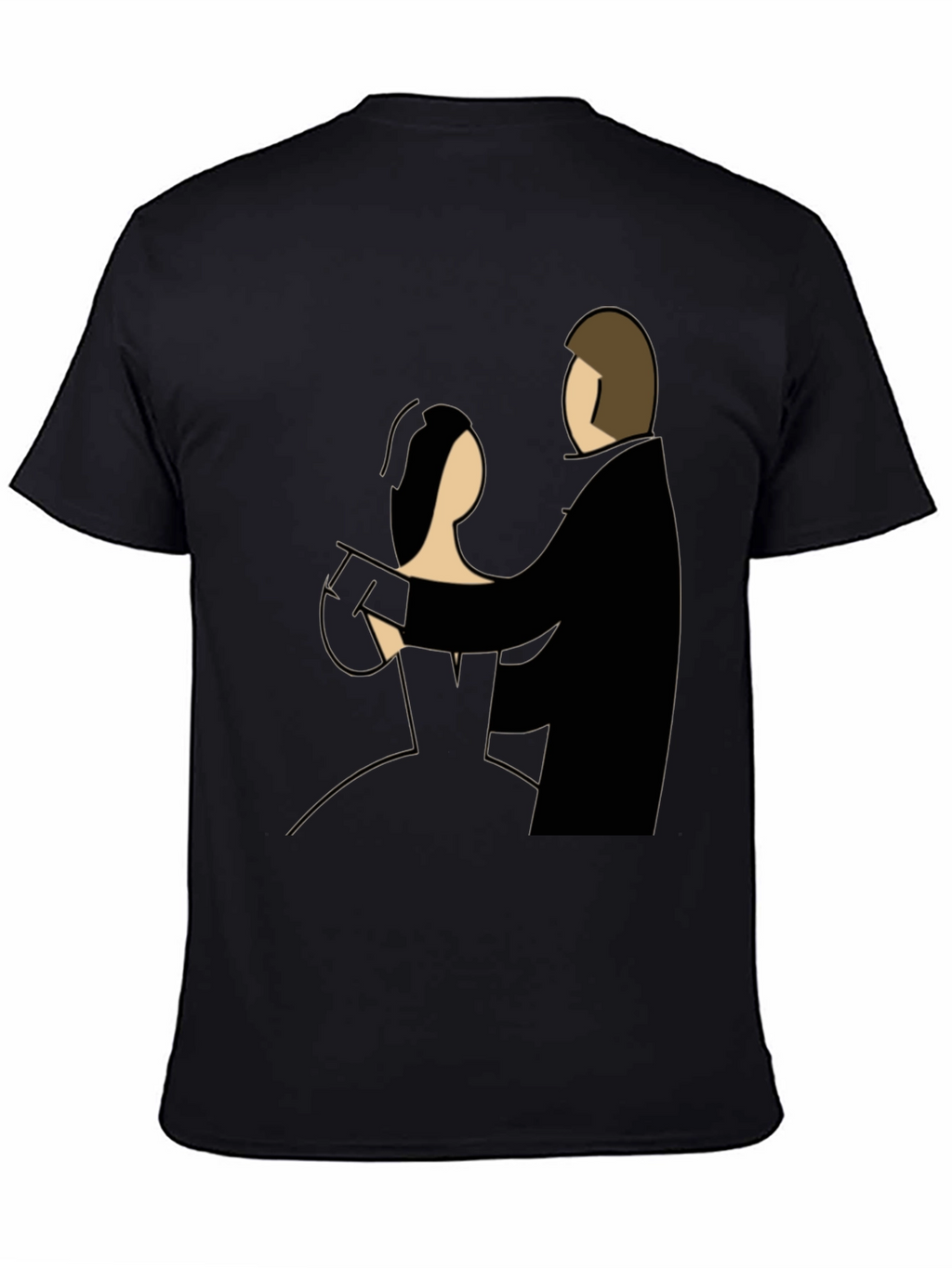 Elegant Dance Graphic Tee - Classic Couple Design