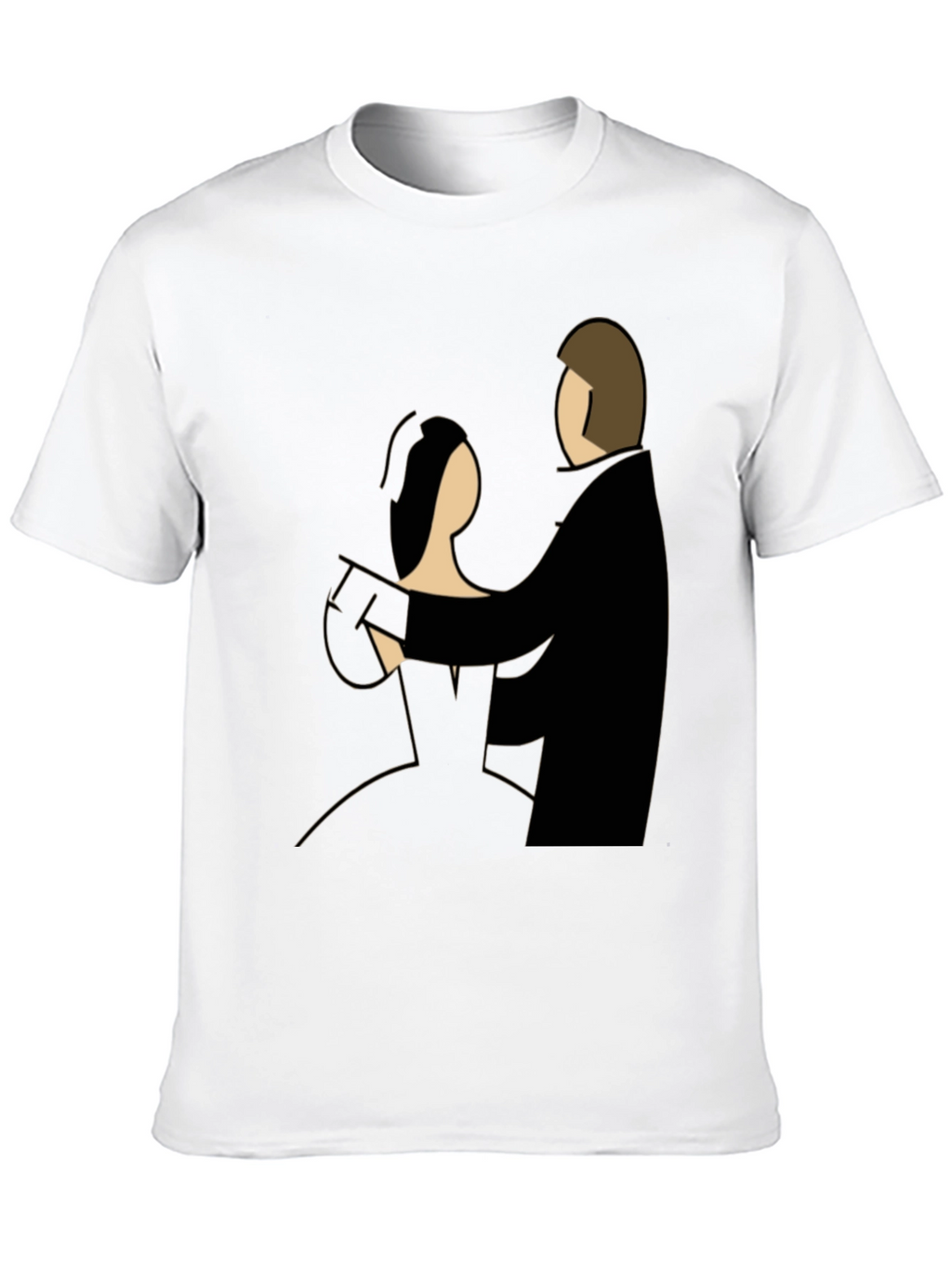 Elegant Dance Graphic Tee - Classic Couple Design