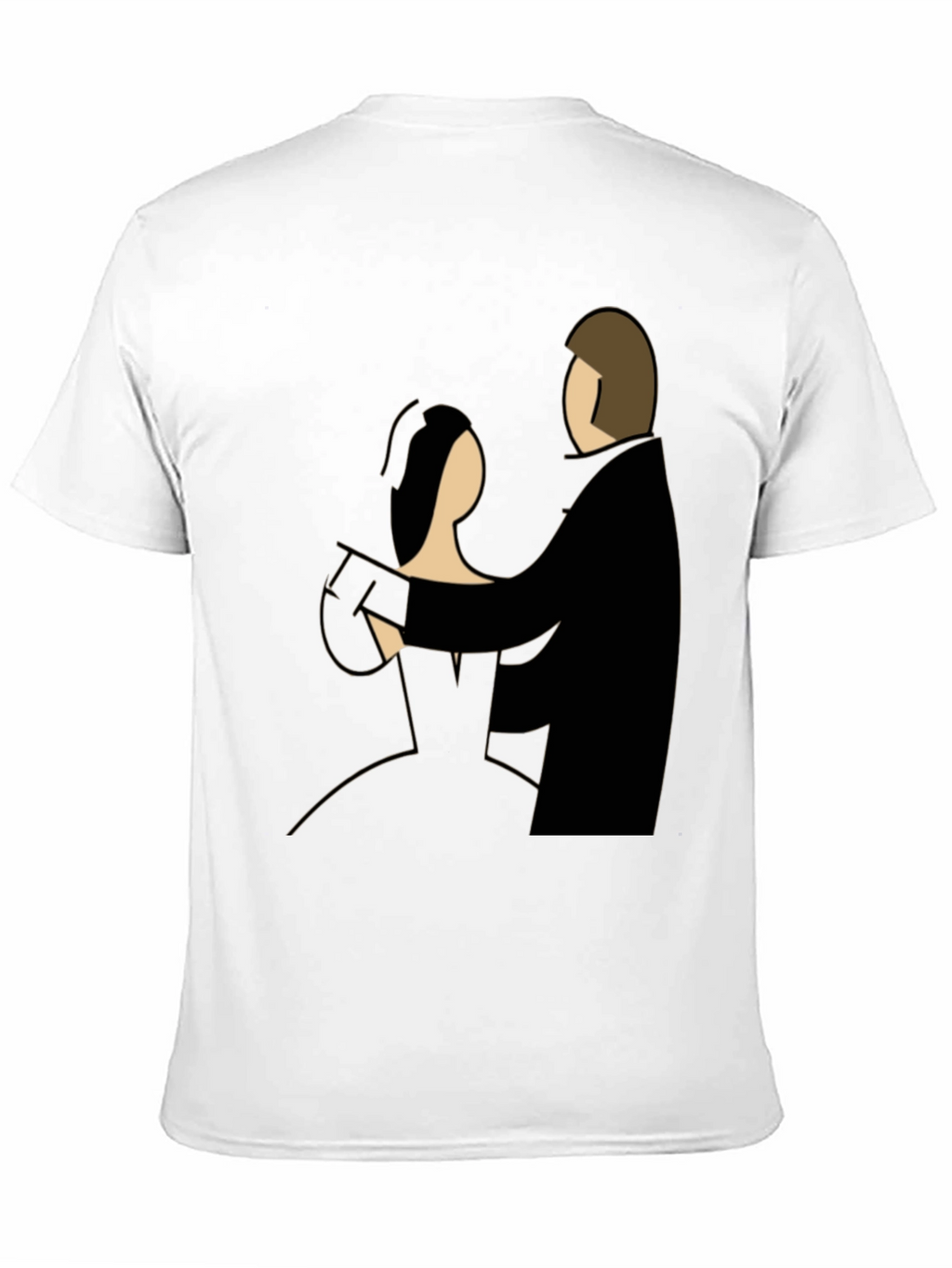 Elegant Dance Graphic Tee - Classic Couple Design