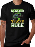 Monster Trucks Rule Black T-Shirt