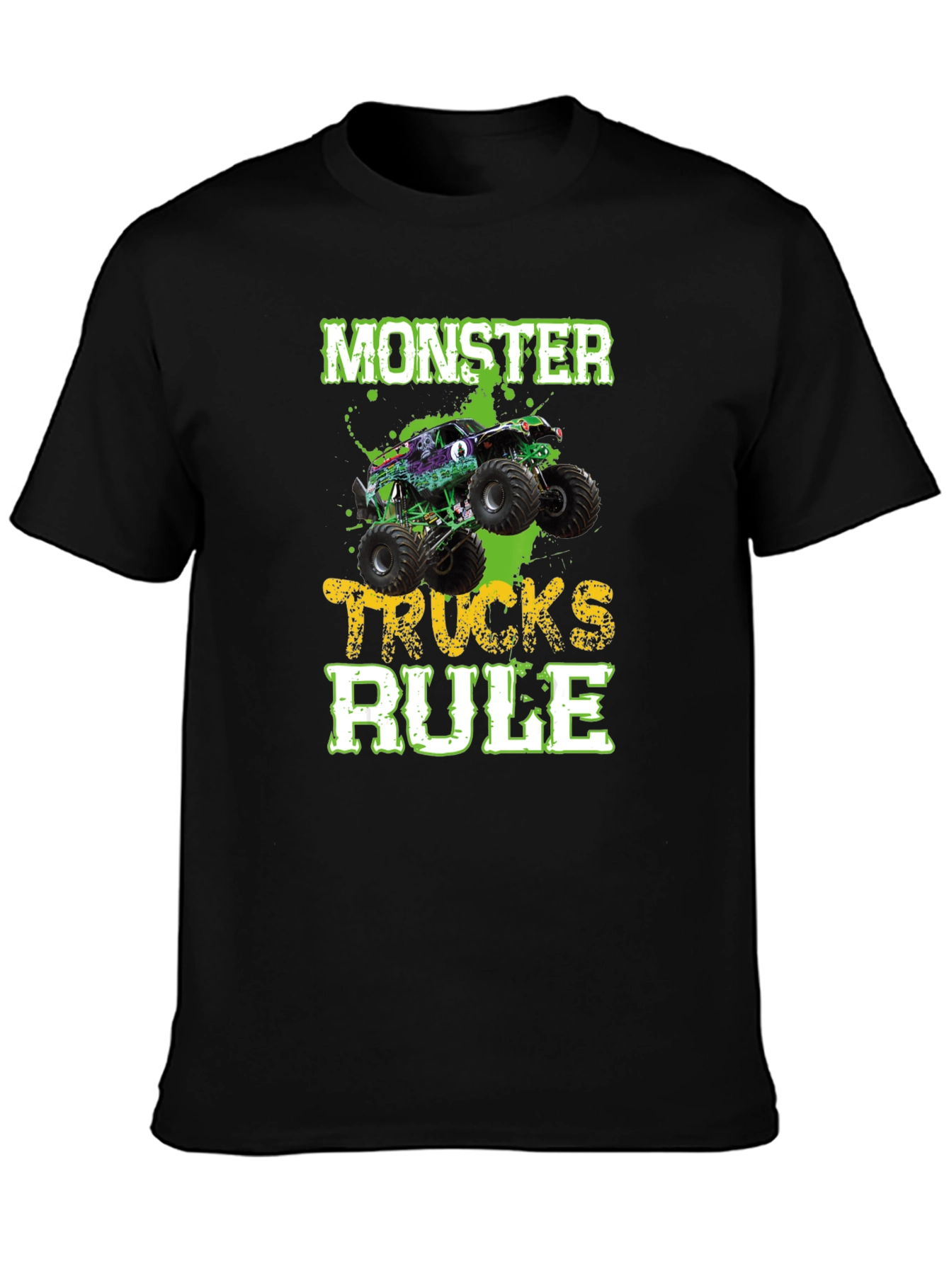 Monster Trucks Rule Black T-Shirt