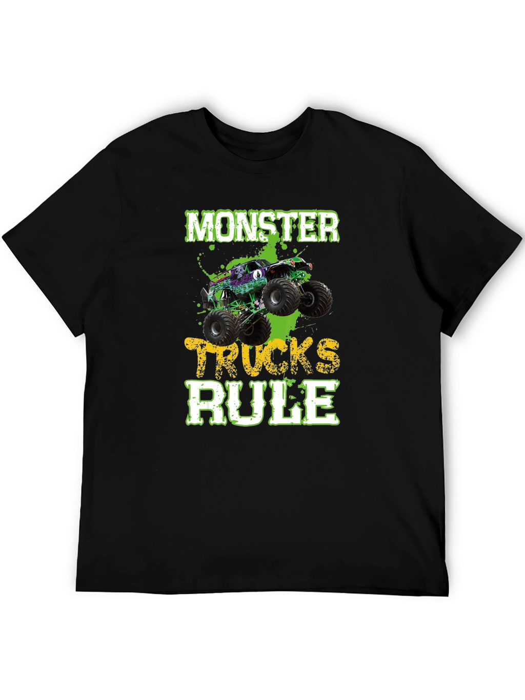 Monster Trucks Rule Black T-Shirt