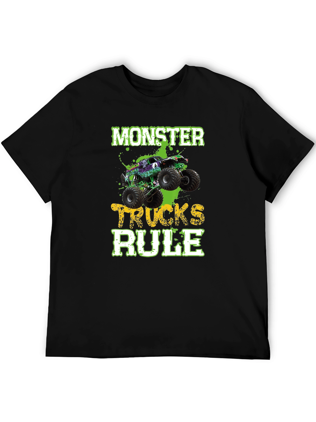 Monster Trucks Rule Black T-Shirt