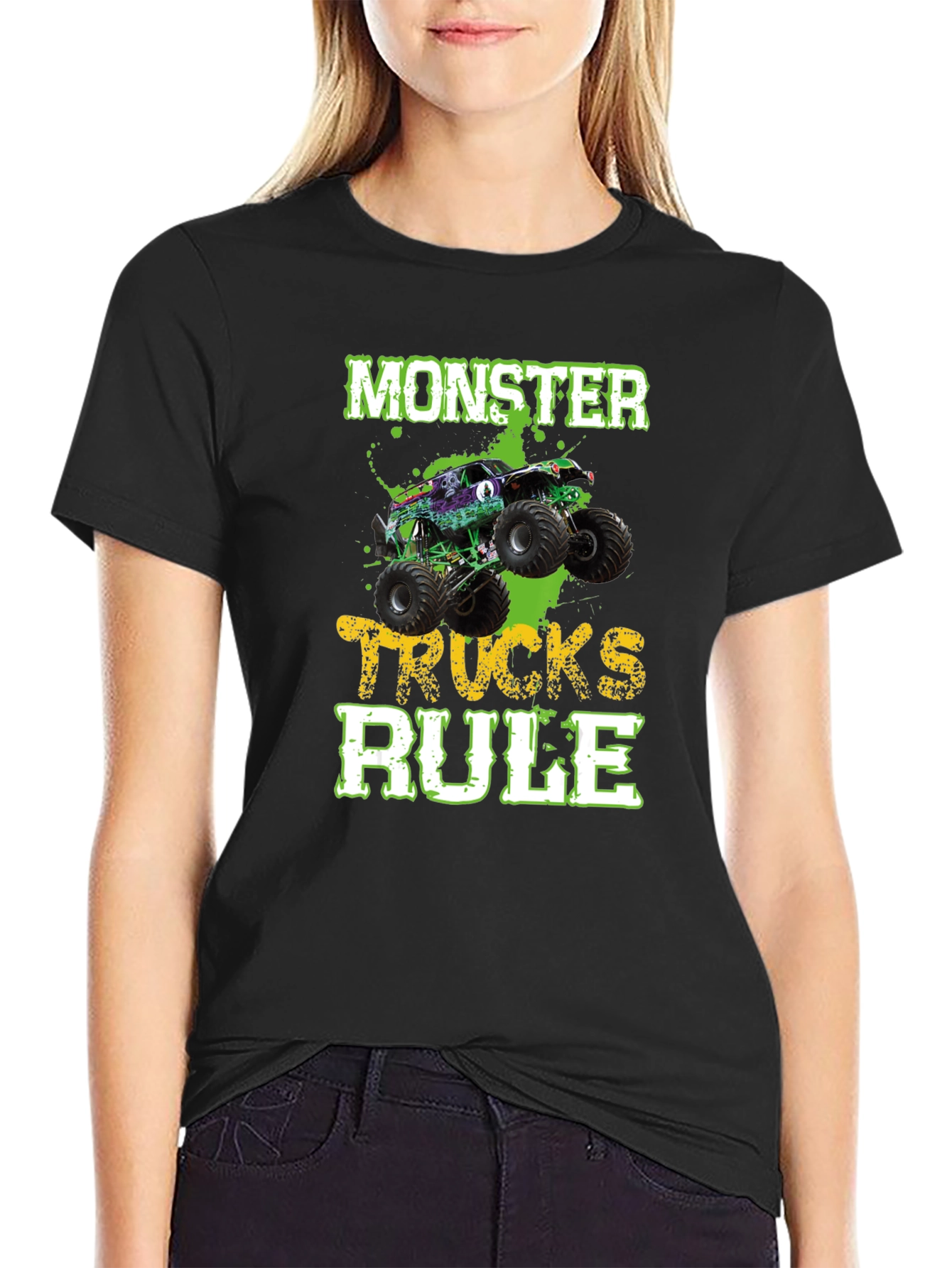 Monster Trucks Rule Black T-Shirt
