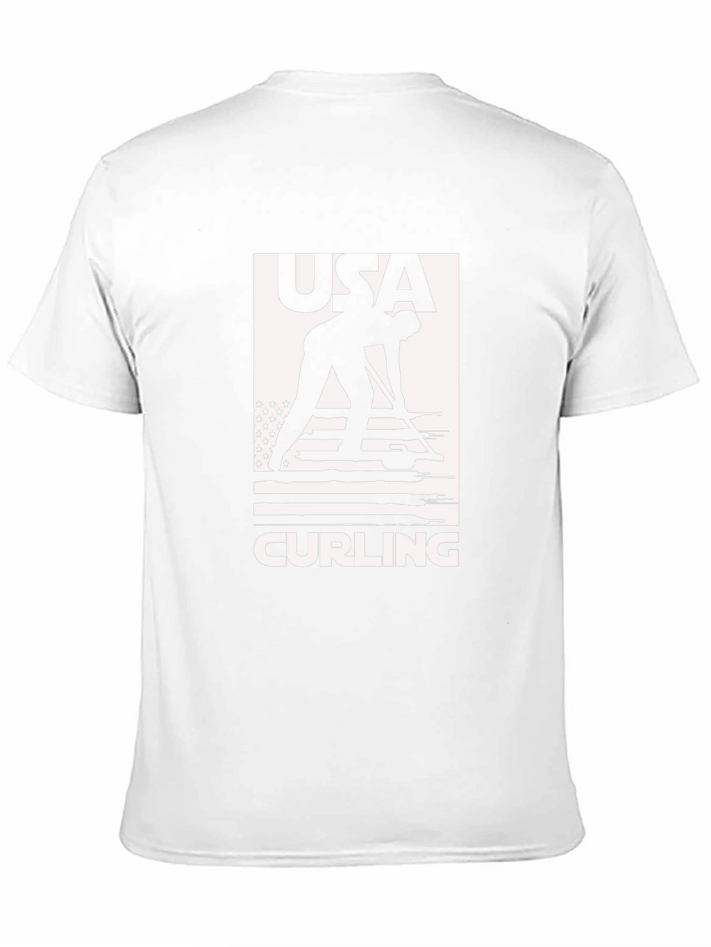 USA Curling Graphic Tee - Black