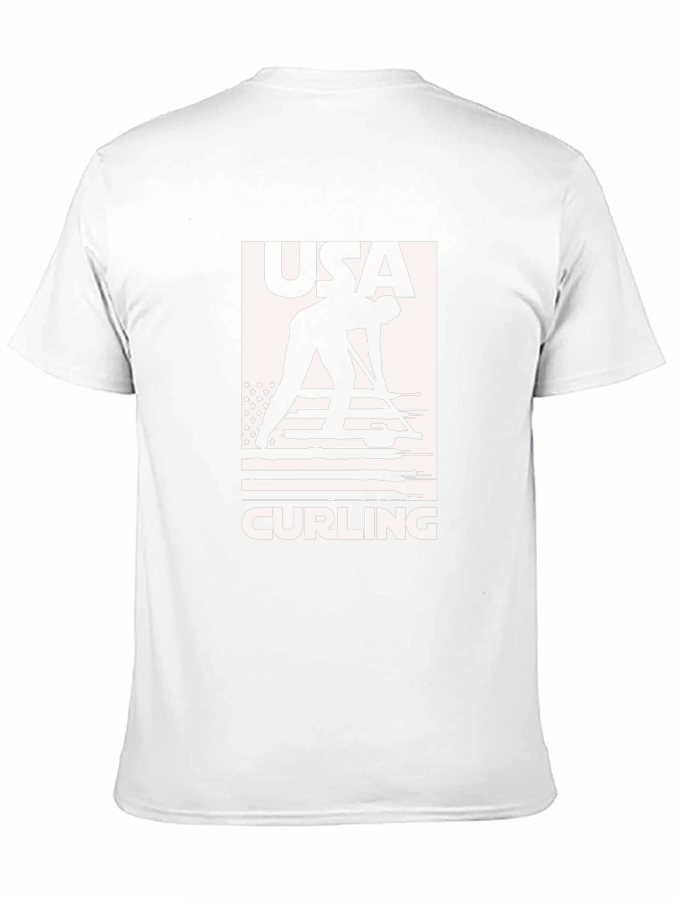 USA Curling Graphic Tee - Black