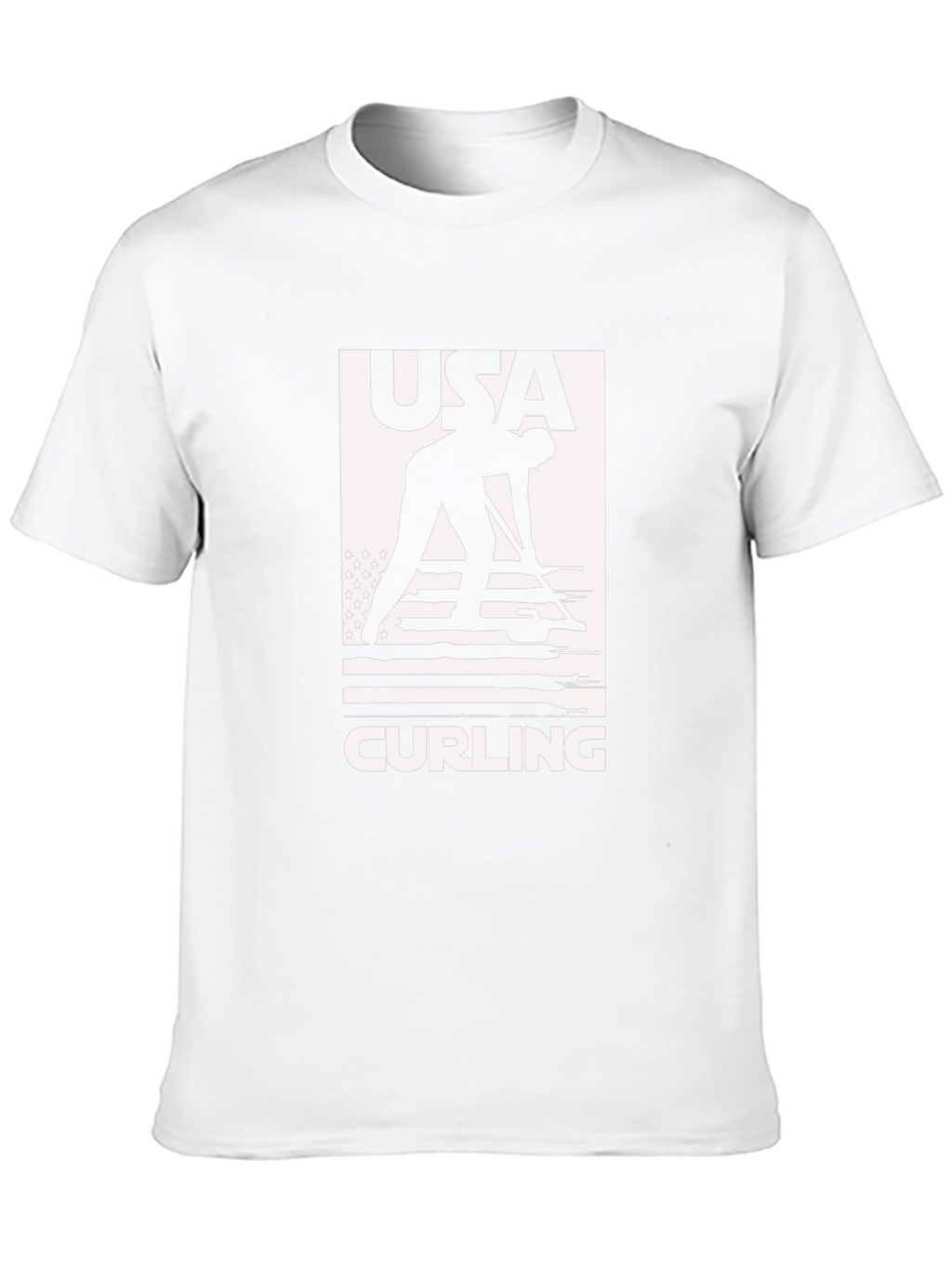 USA Curling Graphic Tee - Black