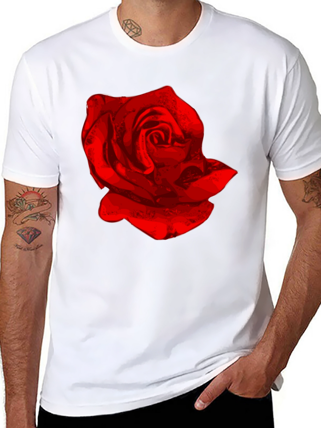 Red Rose Graphic T-Shirt