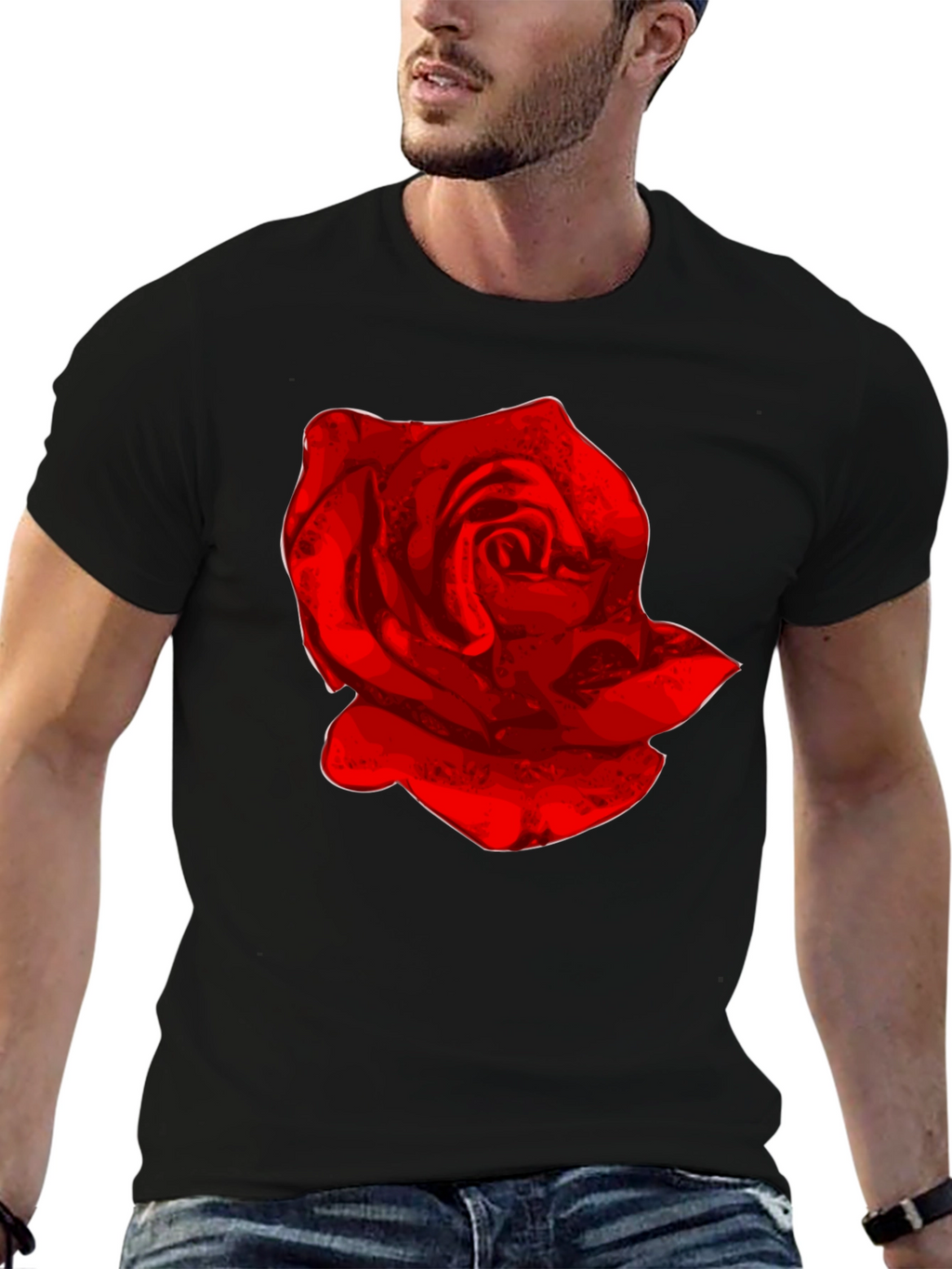 Red Rose Graphic T-Shirt