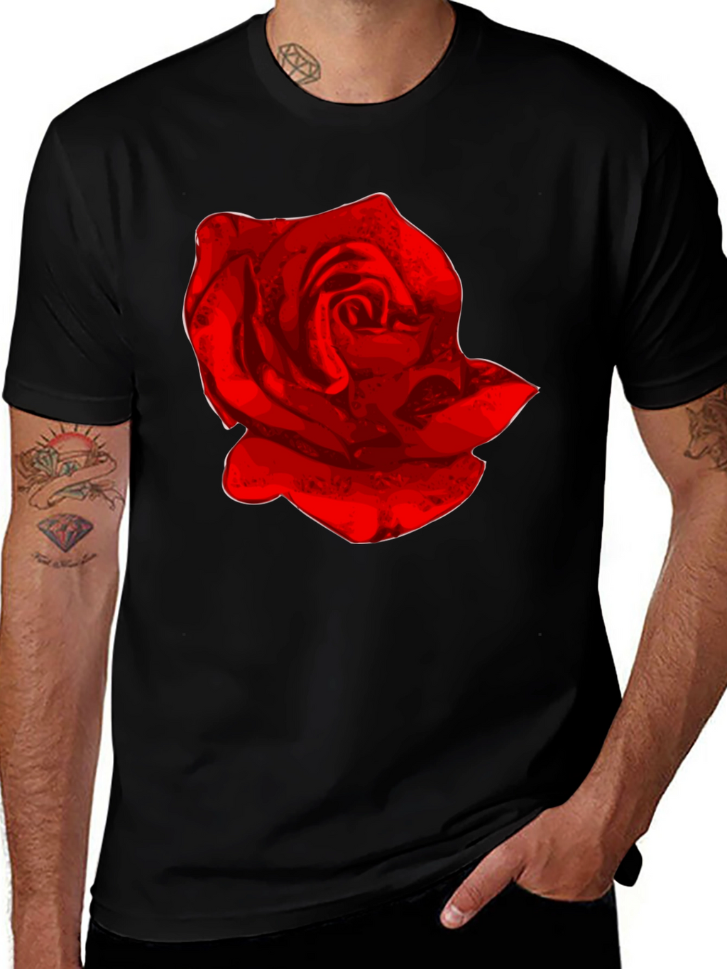 Red Rose Graphic T-Shirt