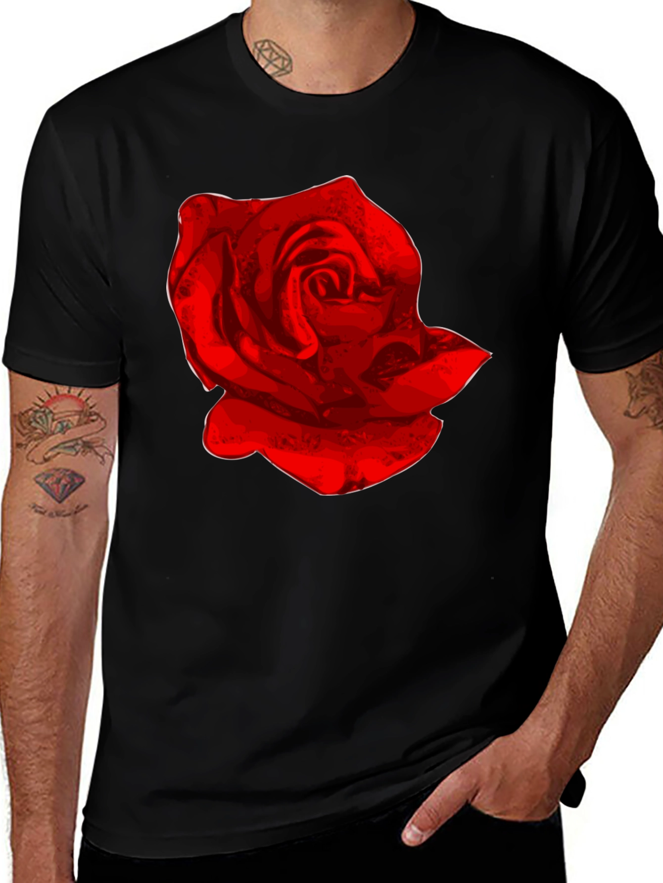 Red Rose Graphic T-Shirt