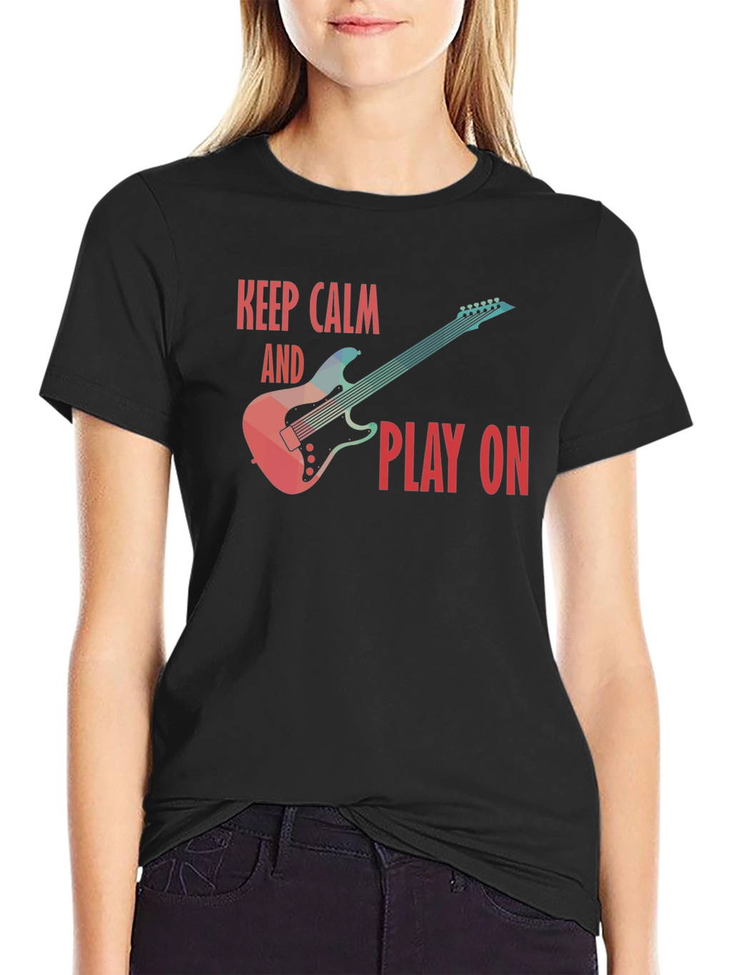 Keep Calm and Play On Guitar T-Shirt