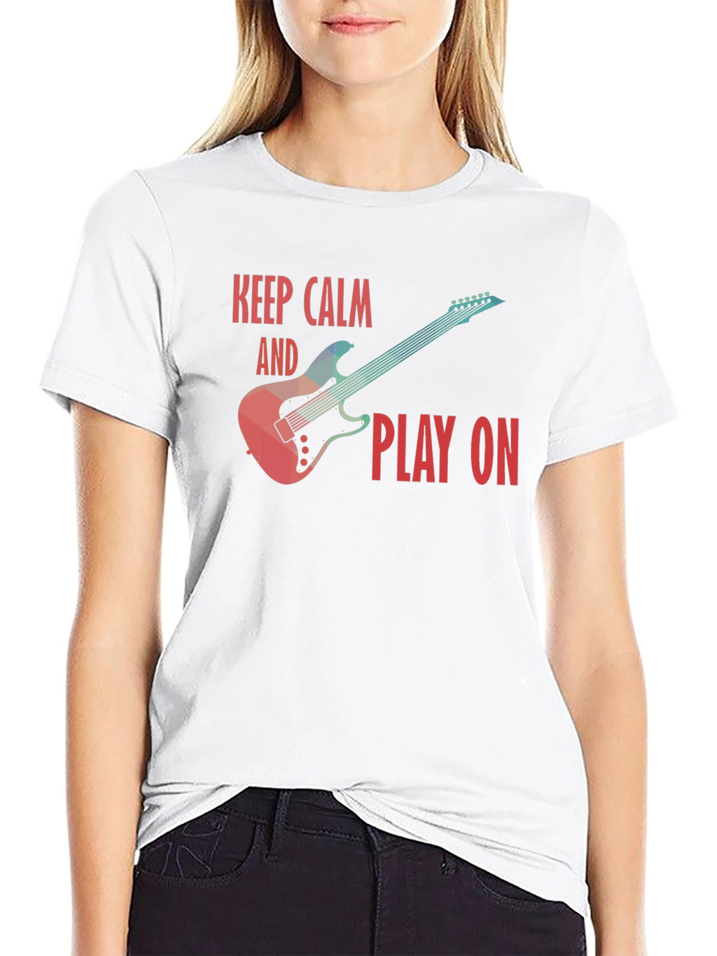 Keep Calm and Play On Guitar T-Shirt