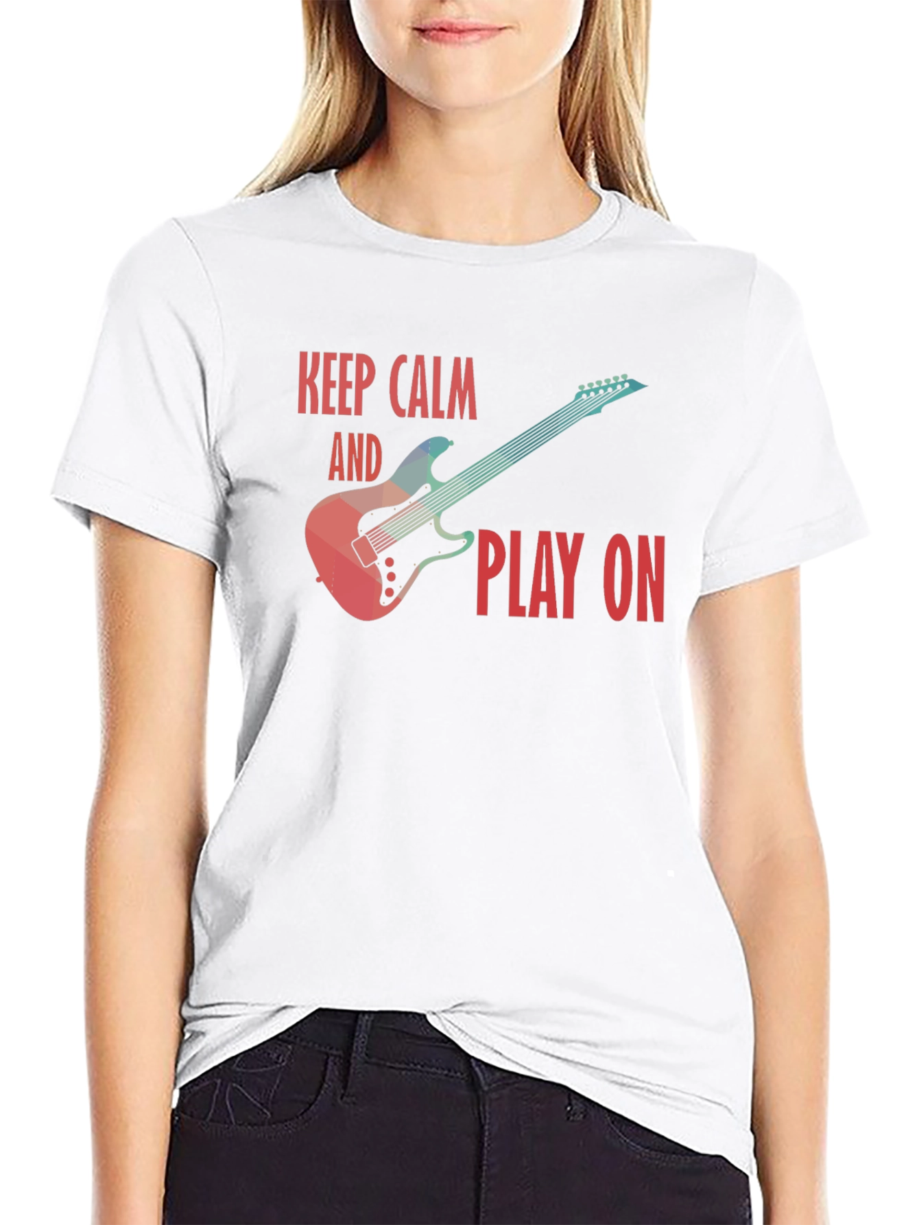 Keep Calm and Play On Guitar T-Shirt