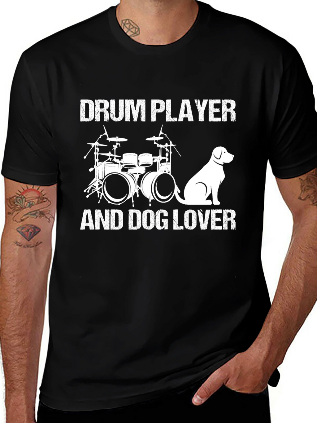 Drum Player and Dog Lover T-Shirt