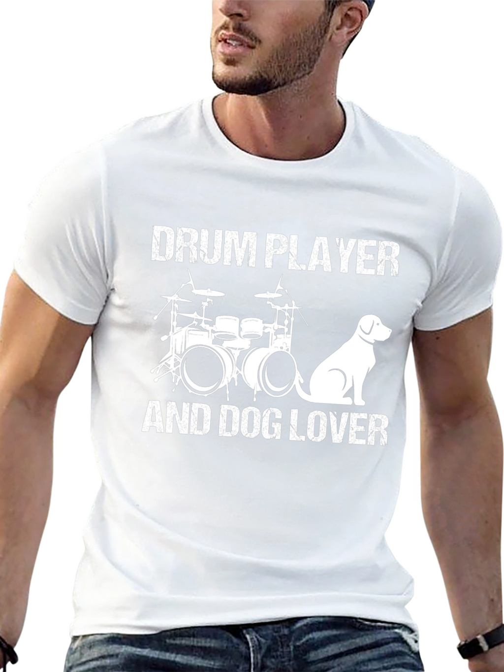 Drum Player and Dog Lover T-Shirt