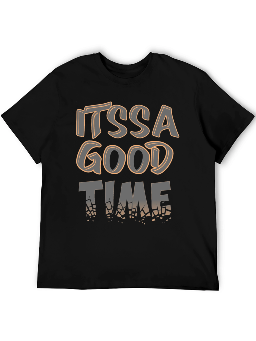 Its a Good Time Mens Black Graphic Tee