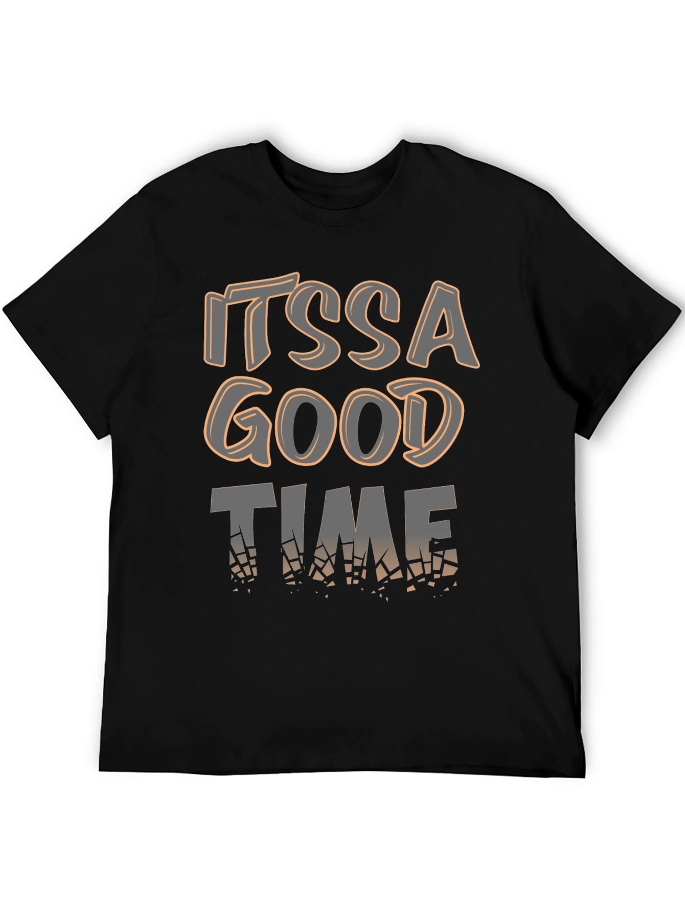 Its a Good Time Mens Black Graphic Tee