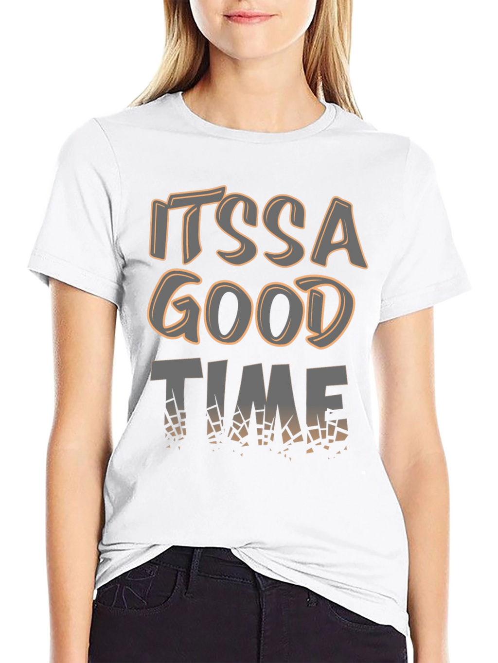 Its a Good Time Mens Black Graphic Tee