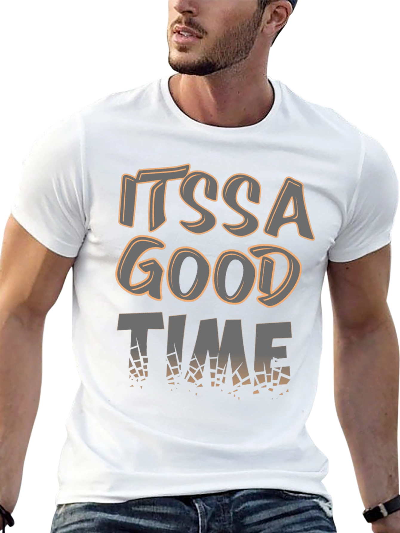 Its a Good Time Mens Black Graphic Tee