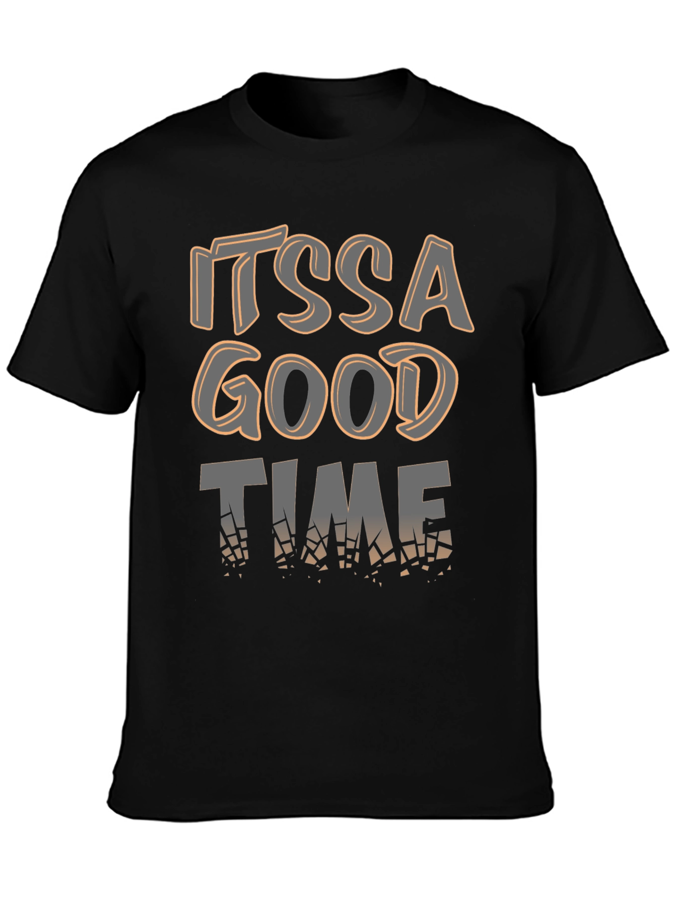 Its a Good Time Mens Black Graphic Tee