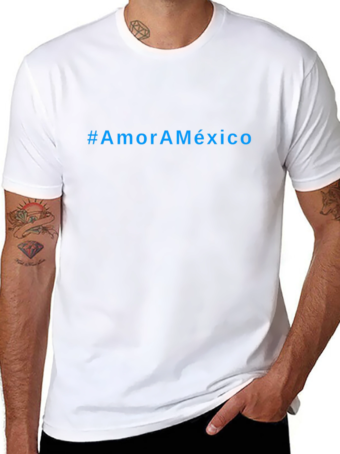 #AmorAMéxico Black T-Shirt: Show Your Love for Mexico!