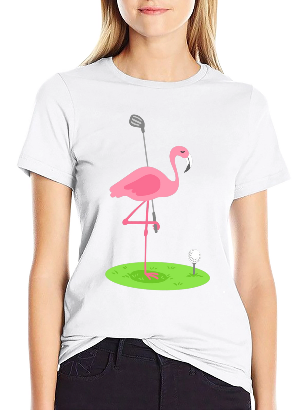 Golf Flamingo Graphic Tee - Black T-Shirt