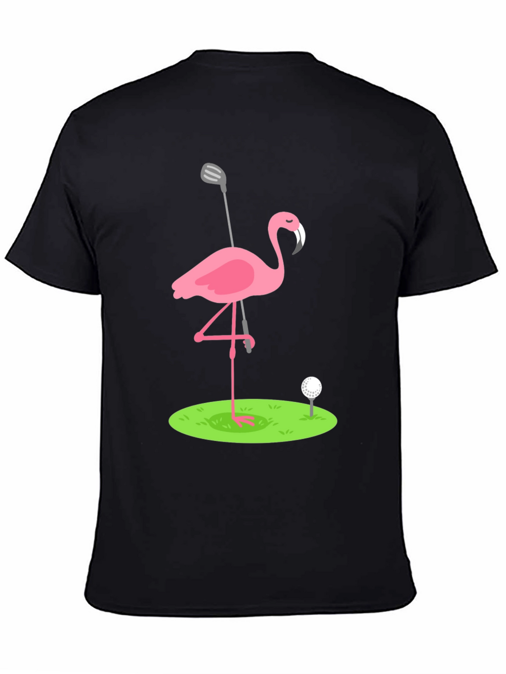 Golf Flamingo Graphic Tee - Black T-Shirt