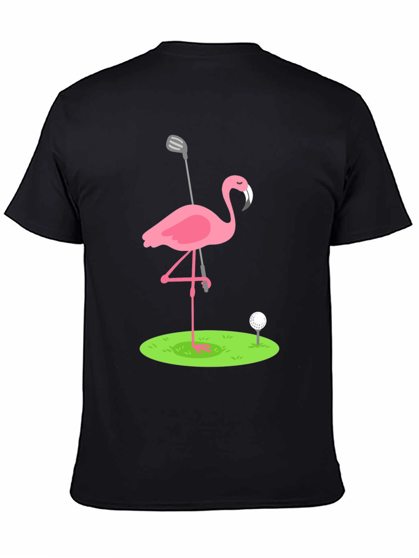 Golf Flamingo Graphic Tee - Black T-Shirt