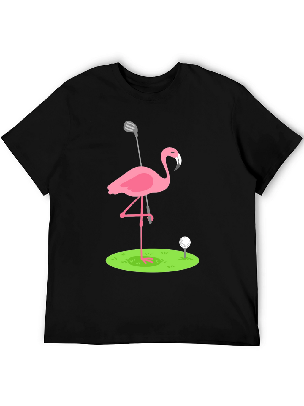 Golf Flamingo Graphic Tee - Black T-Shirt