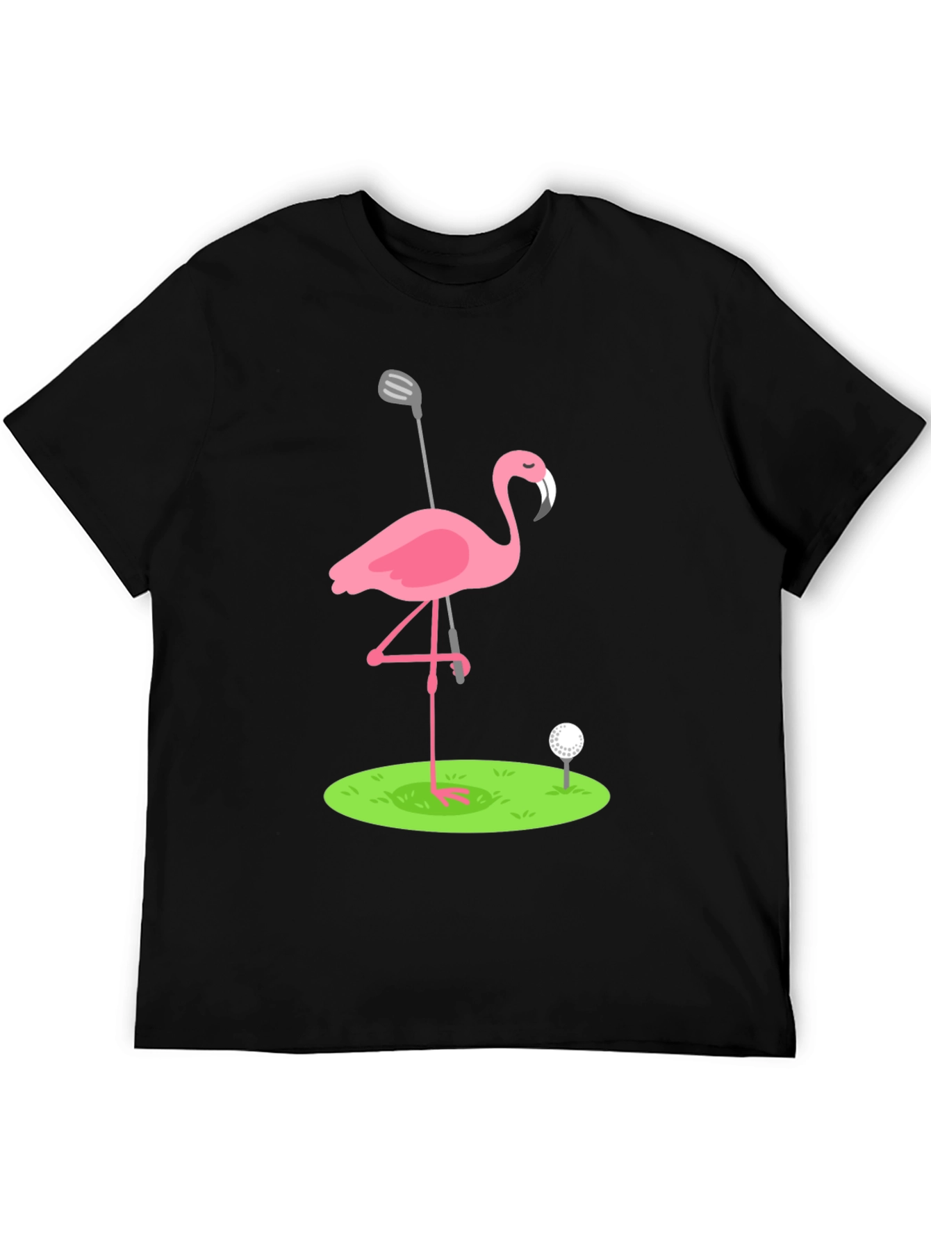 Golf Flamingo Graphic Tee - Black T-Shirt